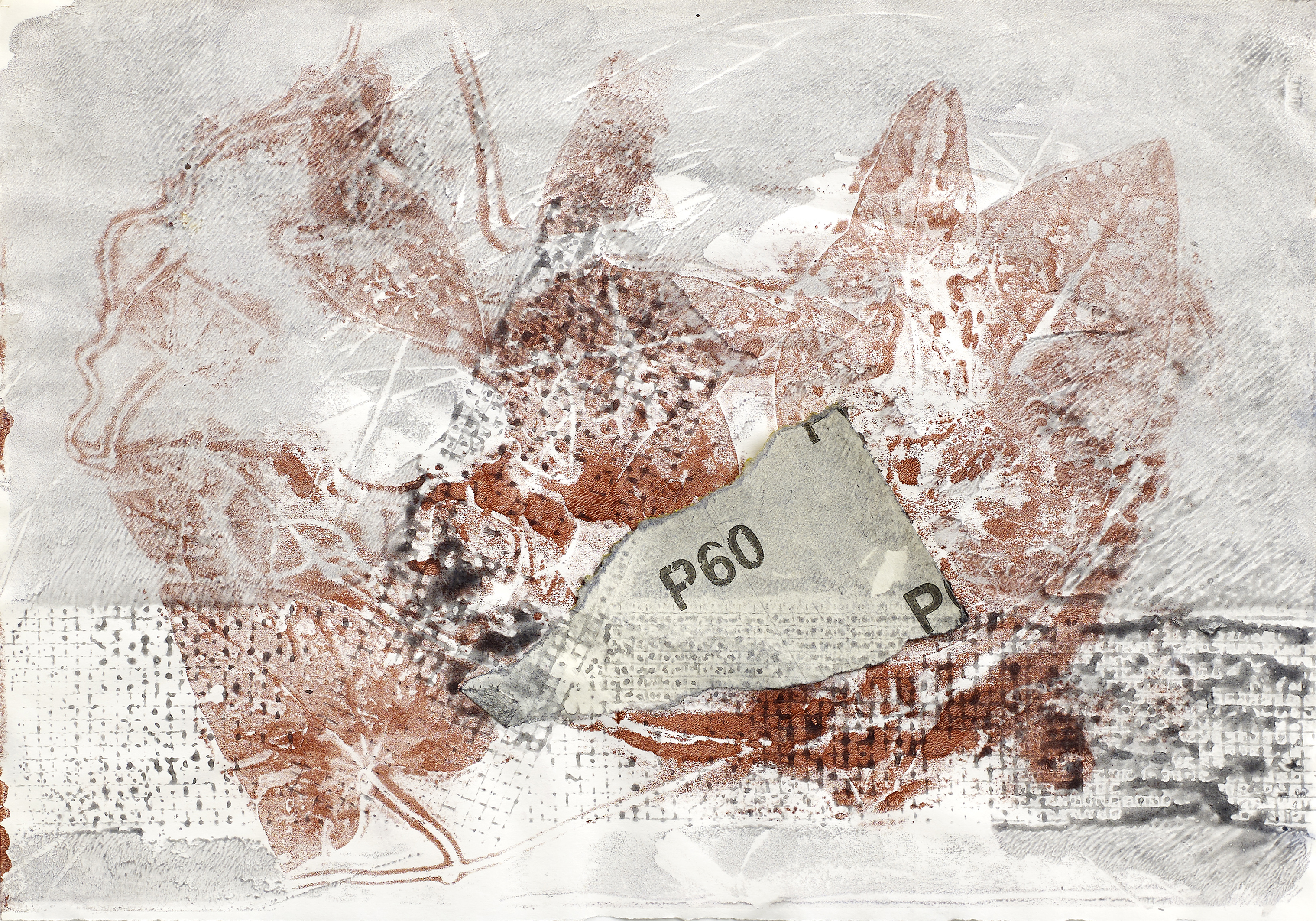 2015, P60, Acryl, Collage auf Papier
